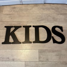 Hobby Lobby Black Wood  KIDS  Wall Letters Nursery Bedroom Decor MDF Sign