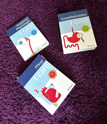 Thieme I care Lehrbuch-Set 3x: Pflege, Krankheitslehre, Anatomie/Physiologie DE