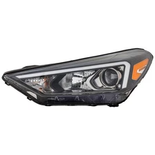 Driver Side Headlight For Hyundai Tucson 2019-2021 Halogen with Bulb(s) CAPA