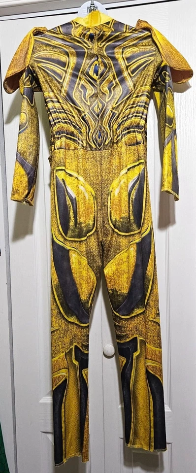 Power Rangers Movie Yellow Ranger Girls Costume JUMPSUIT ONLY Disguise Kids 7-8 - Image 3 of 4