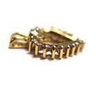14k Yellow Gold Natural Diamond .20ct heart Love cluster pendant slide .9g SI1 H — photo 5