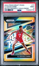 2024 PANINI PRIZM DRAFT PICKS RATED PRSPCT GOLD PRIZM VJ EDGECOMBE 7/10 PSA 9