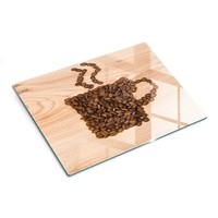 Glas Schneidebrett KüChe Pflegeleicht Hygienisch Kaffeebohnen Tasse 40X30 Cm
