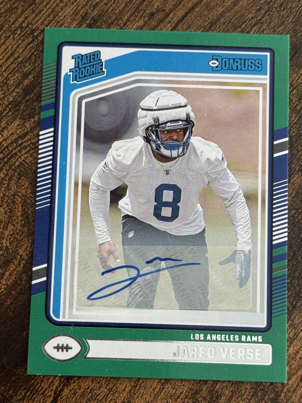 2024 Donruss Jared Verse Rated Rookie Green Press Proof Auto RC #341 - Rams