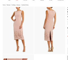 Mac Duggal dress size 14 Crepe Sleeveless Midi Dress With Flower Beading