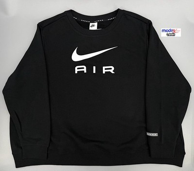 NIKE Air Damen Sweatshirt Schwarz Crew Neck 3XL Plus Size GR7016-3XL