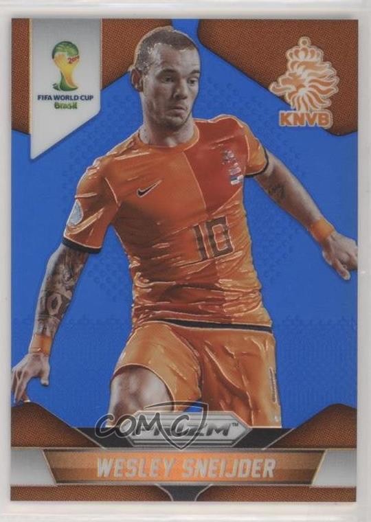 2014 Panini Prizm World Cup Blue Prizm /199 Wesley Sneijder #33 8k4