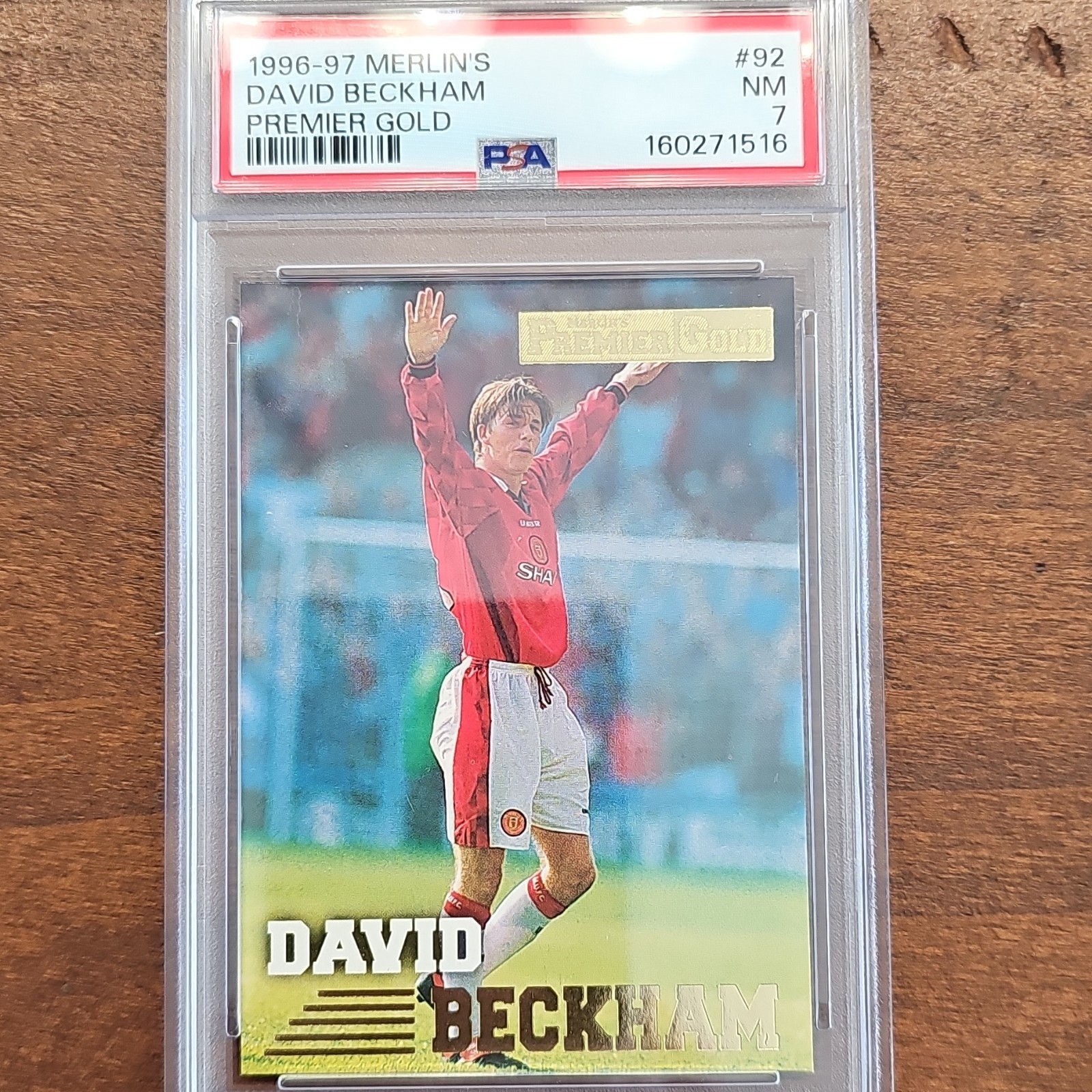 David Beckham 1996 Merlin Premier Gold #92 Base Price Guide