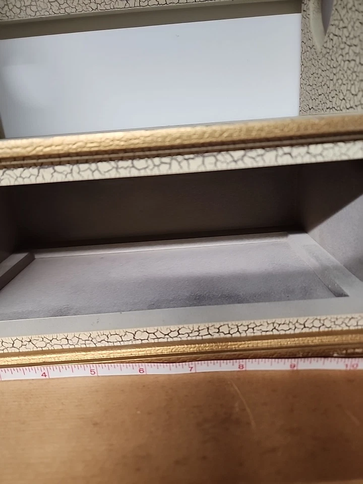 lindo Shabby Cottage pintado a mano rosa blanco rosas mostrador estante de pared con cajón Foto 4 de 4