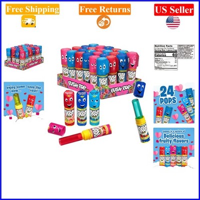 Valentine's Day Lollipop Variety Pack 24 Count Assorted Fruit Flavors