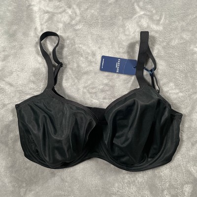 Fantasie Smoothing Bra Womens US 36GG Black Underwire Supportive Adjustable New