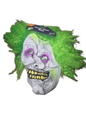 Creepy Clown Mask Halloween Blacklight Reactive Glow Party Costume Prop
