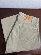 Levi  s 505 Straight Fit Corduroy Pants Brown Size 34x32 Cotton