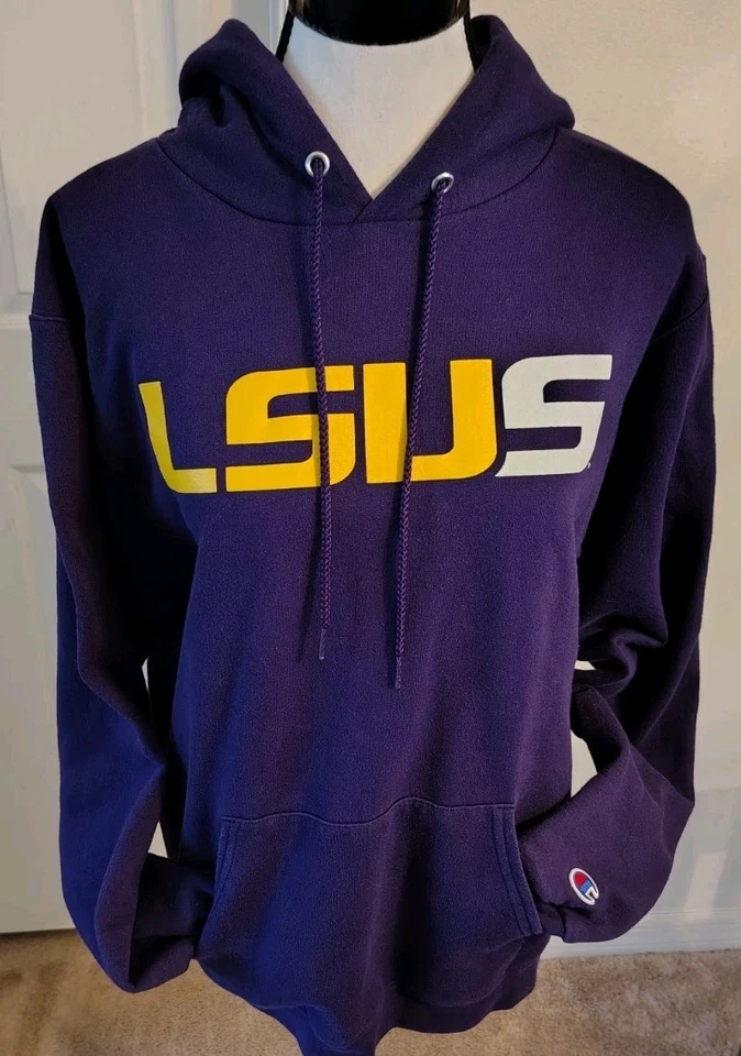 LSUS Championship Athleticwear Hoodie Jacket Size S Purple Kangaroo Pockets - Image 4 of 4