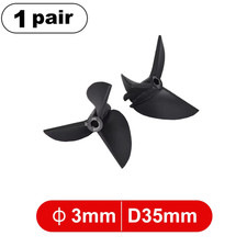 1 Pair Rc Boat Propeller 3 Blades Nylon Propellers for 3Mm/4Mm/4.8Mm Shaft Rc Bo