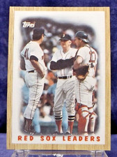 1987 Topps #306 - Boston Red Sox 1986 Team Leaders - Near Mint
