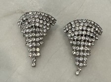 Vintage Signed Musi Rhinestone Shoe Clips
