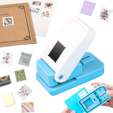 Rectangular Stamp Punch, 1x0.8 Inch Paper Punch for Crafting and Scrapbooking