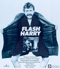 HARRY NILSSON 1980 original PRINT ADVERT FLASH