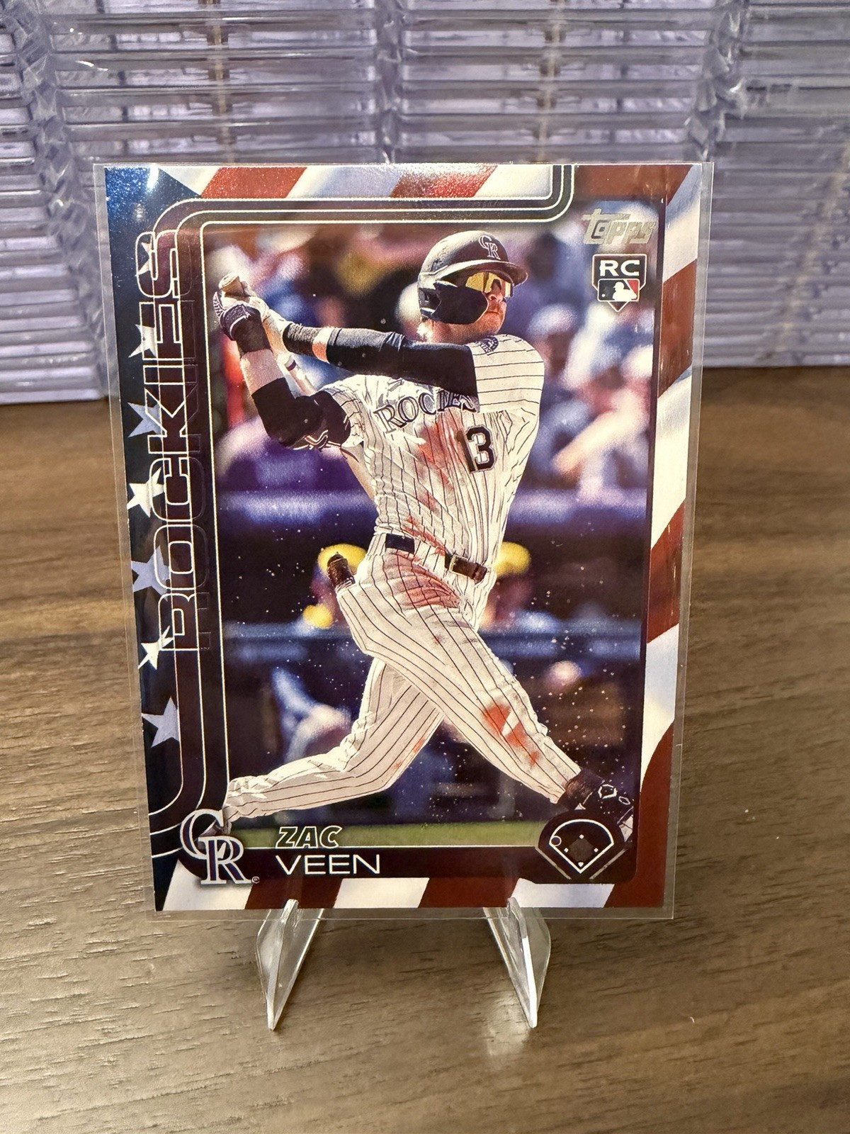 2025 Topps Update Zac Veen #US286 Independence Day #64/76 Rookie (RC) Rockies