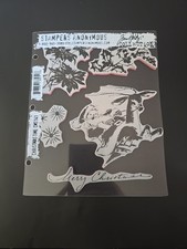 Stampers Anonymous Tim Holtz Christmas Time Stamp Set Santa New w/o packaging