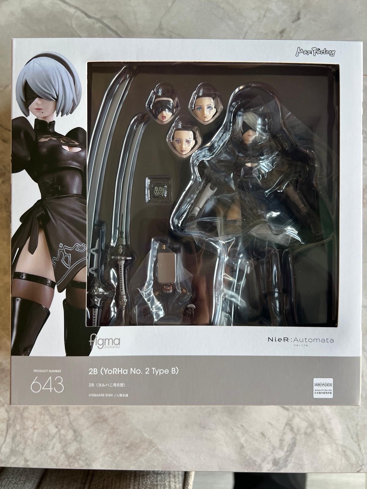 NieR:Automata YoRHa No. 2B - Figma #643 Max Factory  Anime Figure NEW & SEALED
