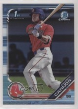 2019 Bowman Draft Chrome Sky Blue Refractor Cameron Cannon #BDC-166 s3g