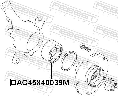 Fits FEBEST DAC45840039M FRONT HUB BEARING SUZUKI SX4 RW415/RW416/RW4 ⭐UK Stock⭐