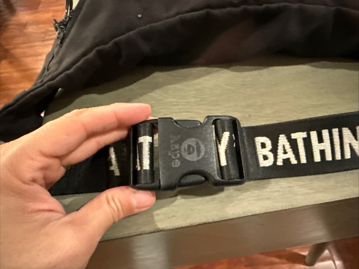AAPE BY*A Bathing Ape BAPE Sling Bag Crossbody Fanny Black