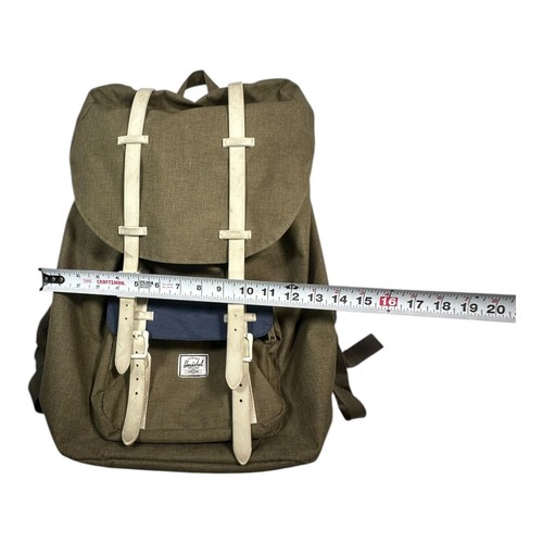 Herschel Supply Co. Olive Green Backpack School Travel Book Bag - Picture 5 of 19