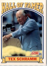 1991 Score - Hall of Famer Tex Schramm #673 (RC) Dallas Cowboys