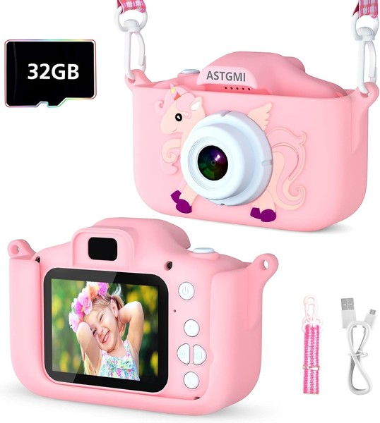 ASTGMI Camara Fotos Infantil, 1080P HD Camara de Fotos para niños, Juguetes de