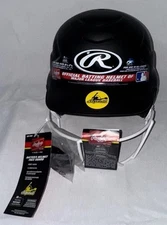 Rawlings Baseball Softball Batting Helmet w/ Face Guard Youth 6 ½–7 ½ Black