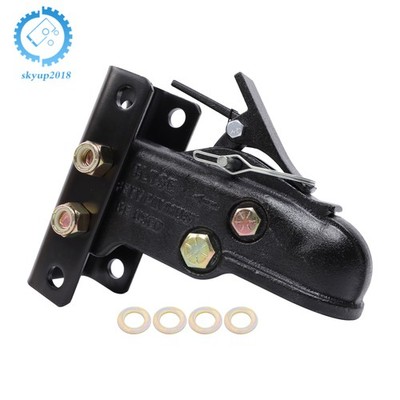 Adjustable 15000LB Capacity 2-5/16'' Trailer Coupler 3-Hole Mount Powder Coated
