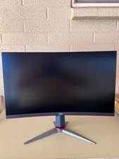 AOC CQ27G2 27" VA LCD Curved Gaming Monitor - Black/Red with the Stand
