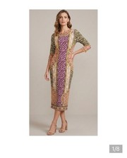 alice and olivia dress size 2 Delora Cheetah Paisley Midi Dress $350