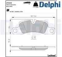 Delphi LP3546 Bremsbelagsatz FüR Scheibenbremse Bremsbelagsatz FüR Porsche