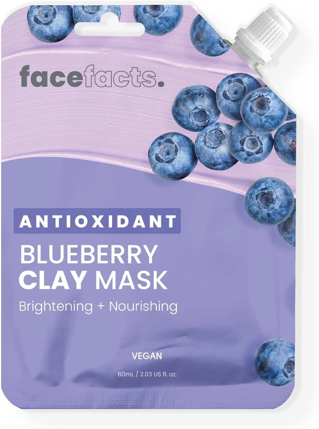 Face Facts Antioxidant Blueberry Kaolin Clay Face Mask | Brightens + Nourishes - Picture 1 of 6