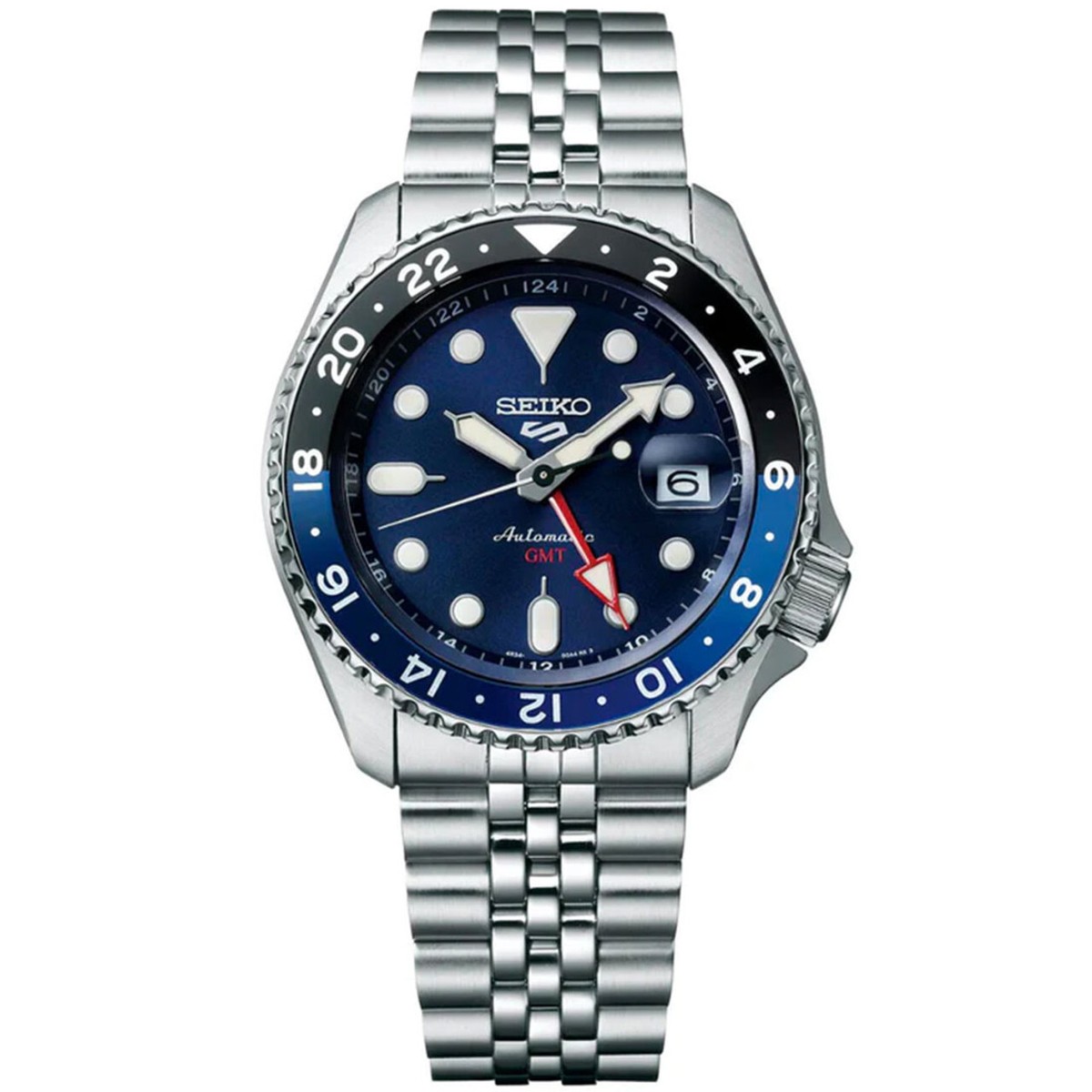 Seiko 5 Sports SSK003K1 GMT Blue dial 10bar Stainless Steel