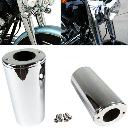 2Pcs Fork Slider Boot Cover For Harley Davidson FLHRC Road King Classic 1998-06 - Picture 1 of 7