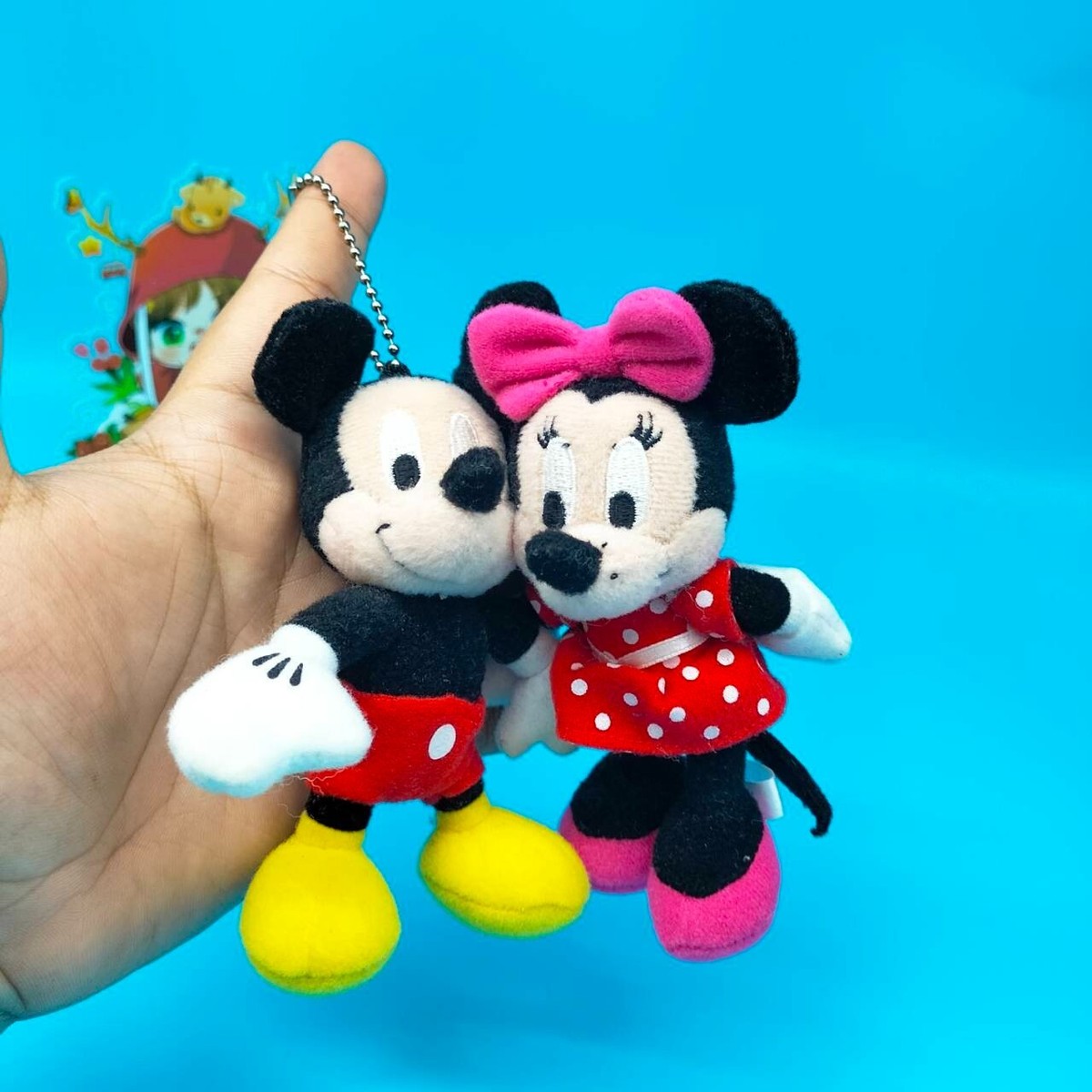 Disney SEGA J037 Mickey & Minnie Mouse Keychain Plush 4