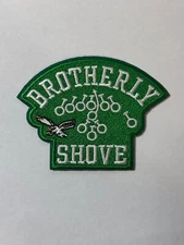 Brotherly shove  eagles play call embroidered iron on patch