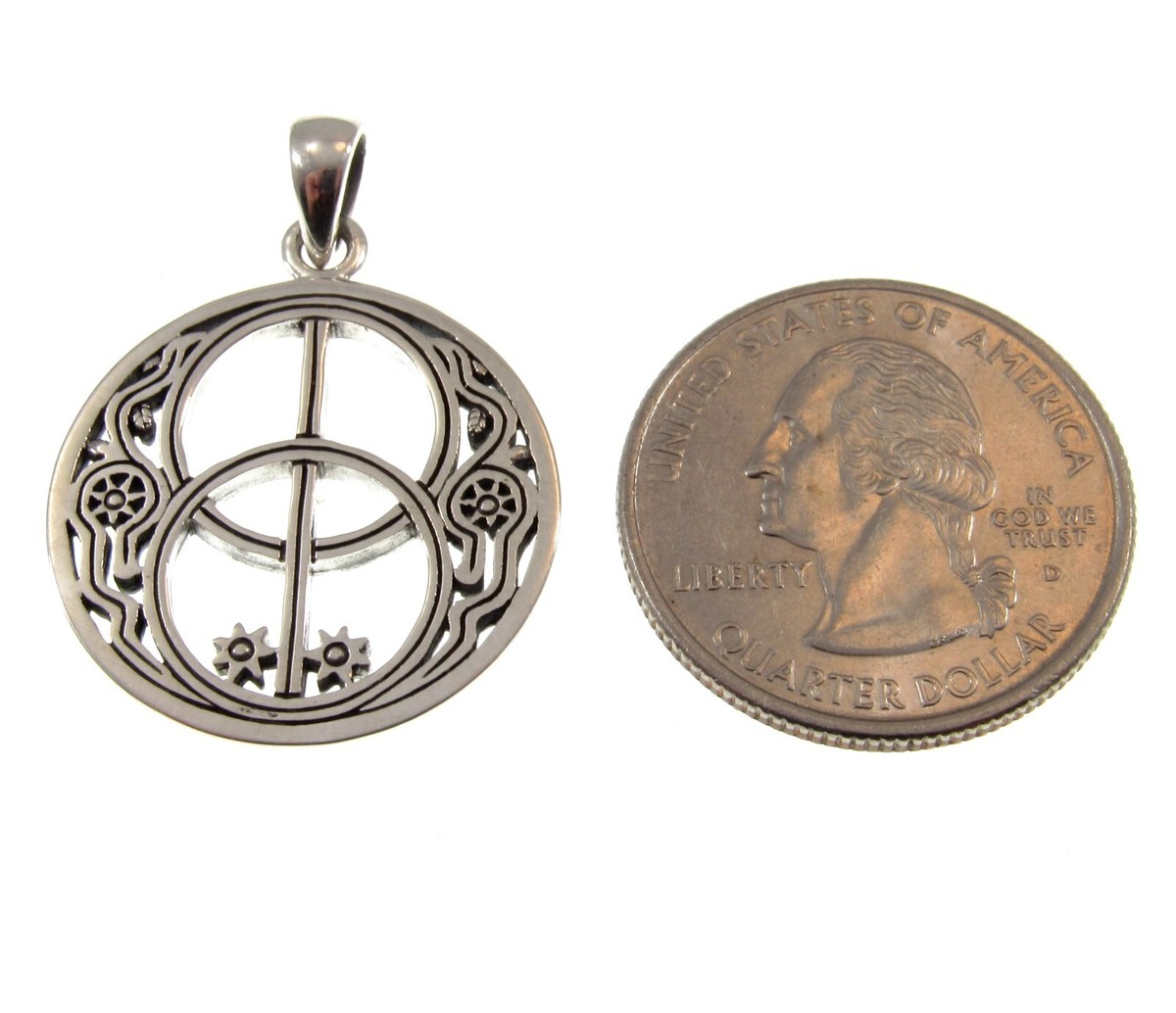Solid 925 Sterling Silver Chalice Well Pendant, Cup of Christ Holy 