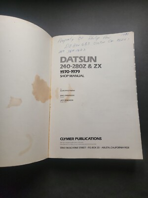 DATSUN 240-280Z & ZX (1970-79) SHOP MANUAL. | eBay