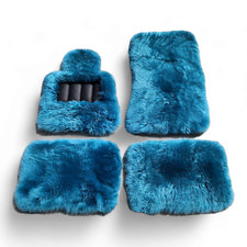 2021 - 2025 Bespoke Turquoise Sheepskin Car Floor Mats for Rolls Royce Ghost