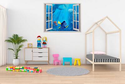 Findet Nemo 3D, Tapetentattoo, Film Disney, Fensteransicht Wandbild, Pixar Film