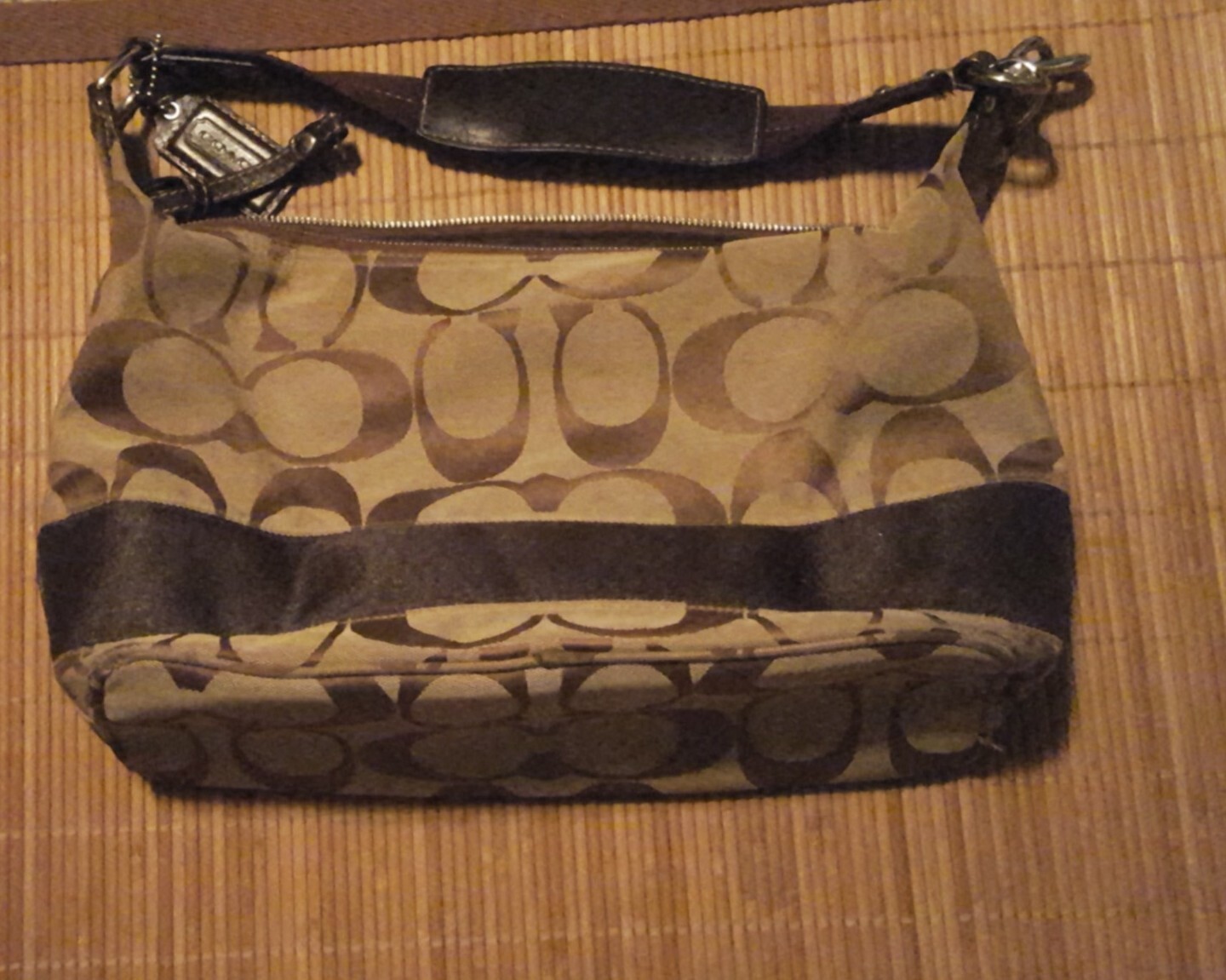 Coach Bag F15197 Coach Signature Stripe Shoulder Bag … Gem