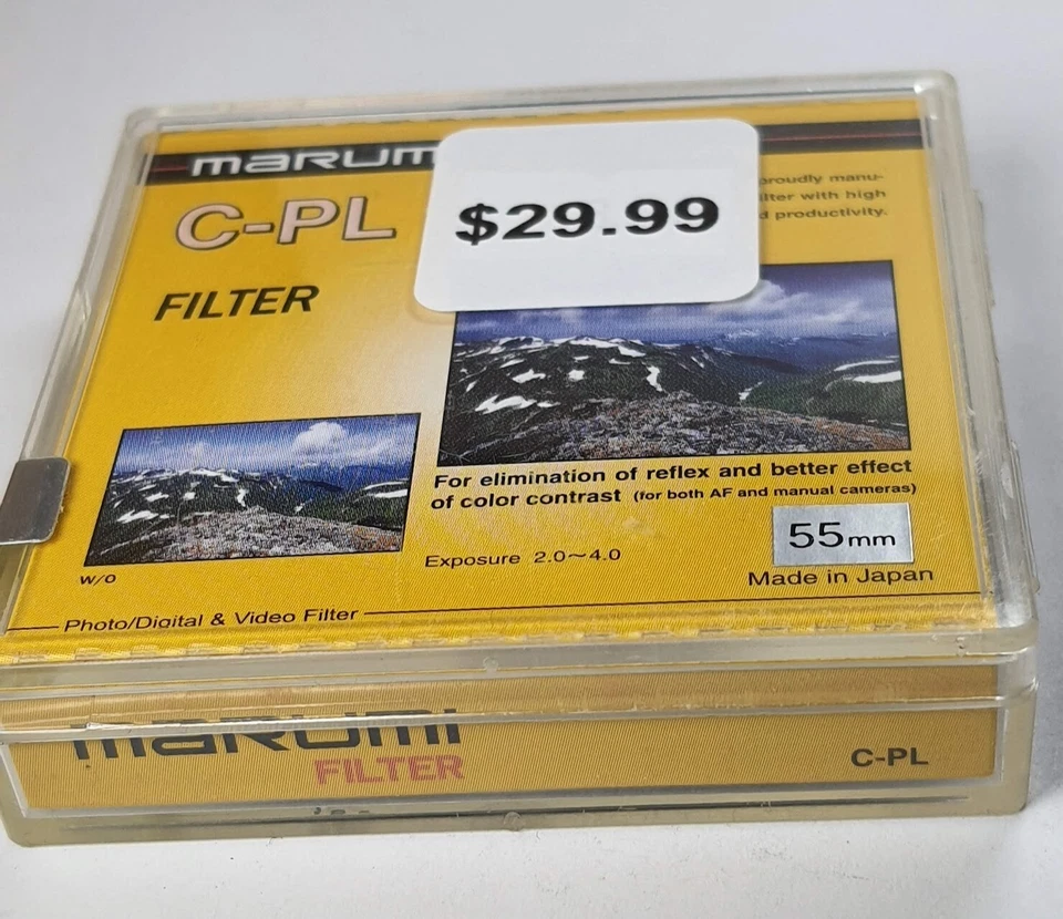 Marumi 55mm Circular Polarizer CPL Glass Lens Filter Japan P-CL 55 mm E-55 E55 - Image 3 of 4