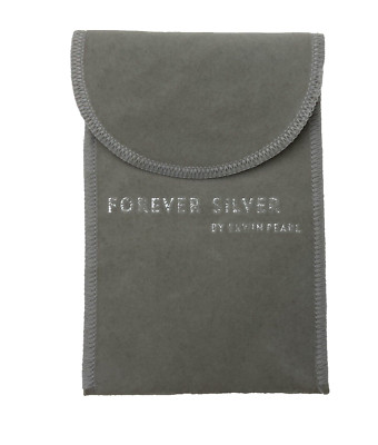 Forever Silver Anti-Tarnish Jewelry Storage Pouch - 5 1/4'' x 3 3/4'' - Gray Pouch