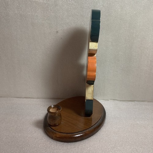 Pilgrim Candle Holders Apple Pumpkin Thanksgiving Settlers Single Taper VTG Wood - Picture 5 of 12